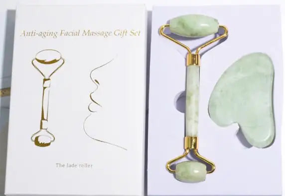 Rose Quartz Face Roller and Gua Sha Set